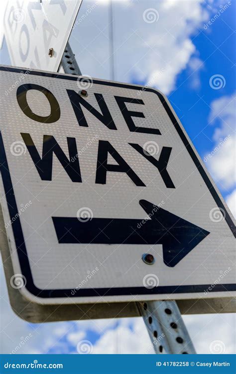 One Way Road Signage Stock Photo Image Of Signage Directional 41782258