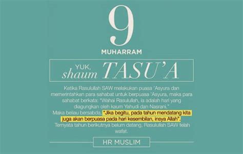 Puasa tasua akan melengkapi puasa asyura pada 10 muharram. Niat Puasa Tasu'a (9 Muharram), Hukum, dan Sejarahnya ...