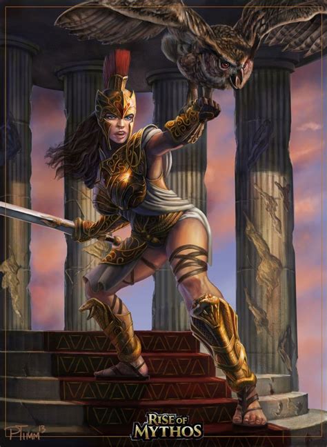 Athena Athena Goddess Greek Mythology Art Fantasy Female Warrior