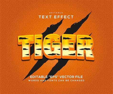 Premium Vector Tiger Text Effect Style