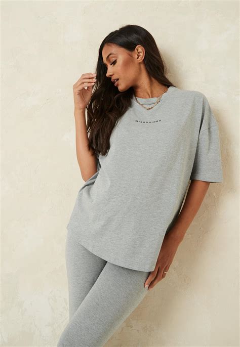 Gray Maternity Missguided T Shirt And Leggings Co Ord Set Missguided