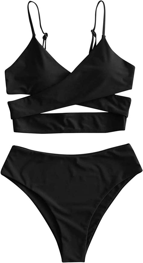 Lbjtakdp 2 Piece Swimsuits For Women Wrap Push Up Bathing