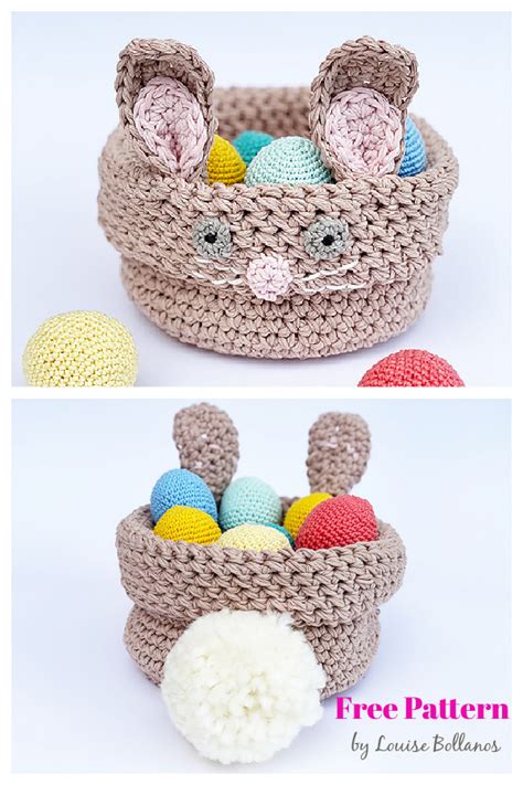 10 Crochet Easter Basket Free Patterns