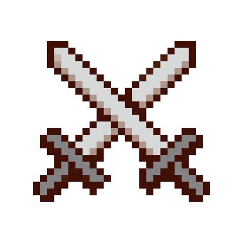 Crossed Swords Pixel 10459863 Vector Art At Vecteezy