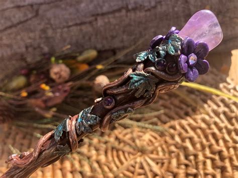 Amethyst Crystal Wand Fairy Wand Wizard Witch Wand Nature Etsy Uk