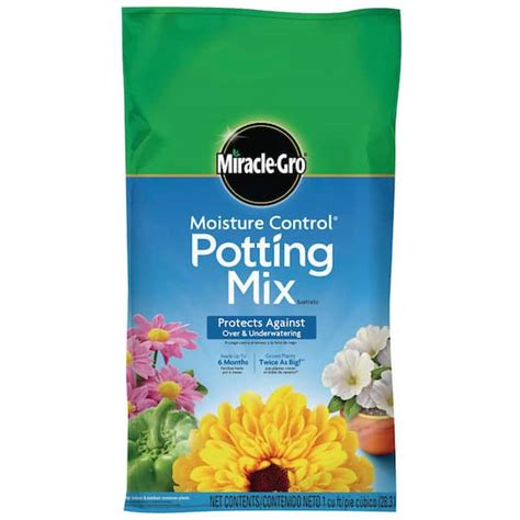Miracle Gro Cu Ft Moisture Control Potting Mix The Home