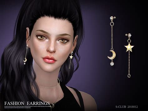 S Club Ll Ts4 Earring 201812 Sims Four Sims 4 Mm Sims 4 Piercings