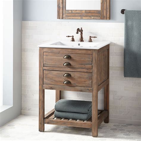 24 Benoist Reclaimed Wood Vanity For Rectangular Undermount Sink