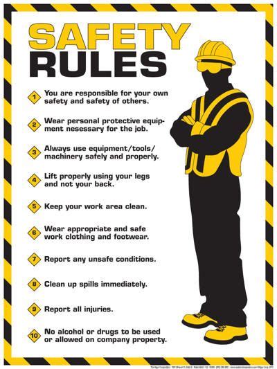 It is often said that your gun's best safety, is your common sense, and using your head. Workplace- Safety-Rules-Poster | Workplace safety, Safety ...