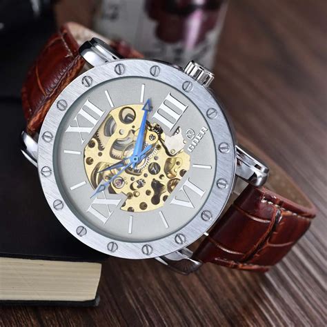 Luxury Brand Goer Automatic Watches Men Fashion Sports Skeleton