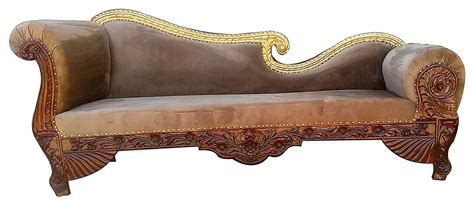 Tayyaba Enterprises Teak Wooden Antique Sofa Couch Diwan Three Seater
