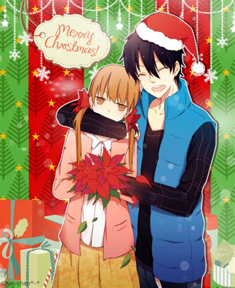 Wallpaper Anime Couple Christmas Christmas Anime Girl Galaxy Note Hd