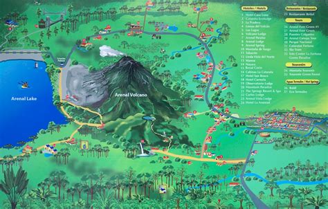 Map Of Arenal Volcano Region Display Posted In Souvenir Sh Flickr