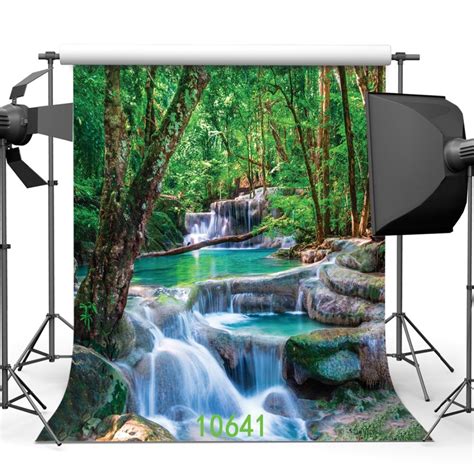 Sjoloon Vinyl Summer Forest River Photography Backdrops Children And