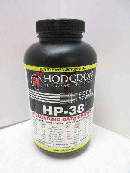 Hodgdon Hp 38 Pistol Powder One Pound Full Bottle Albrecht Auction