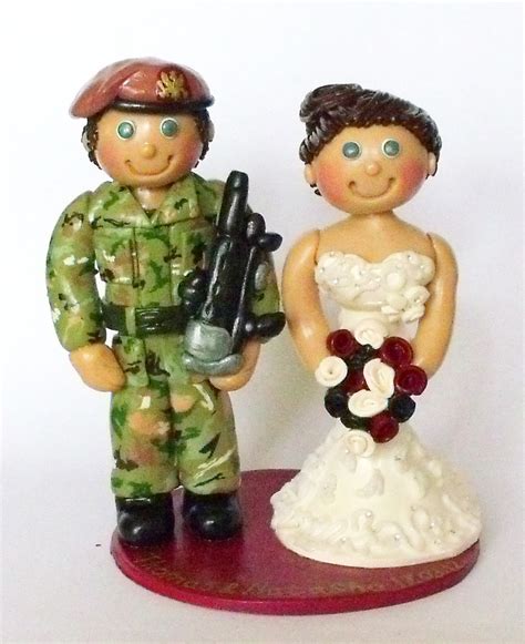 Ama Aqua Cake Toppers Military Wedding Cake Topper