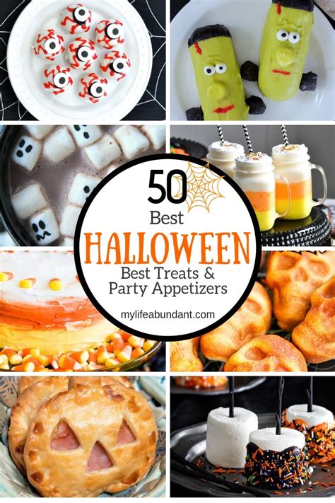 The best appetizers including everything from christmas appetizers to dips, hot appetizers, calzones, and more! 50 Best Halloween Treats & Party Appetizers | My Life Abundant