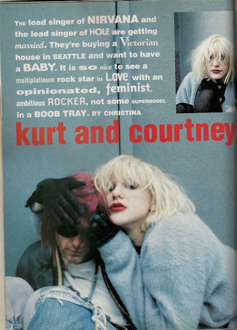 Iconic Couple Kurt Cobain And Courtney Love In April 1992