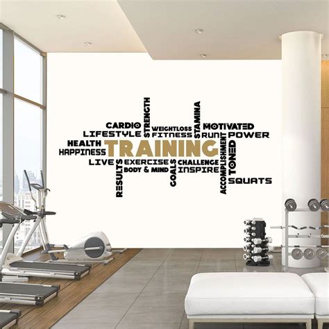 Training Fitness Quotes Home Gym Wall Decal Motivational Gym Etsy Uk