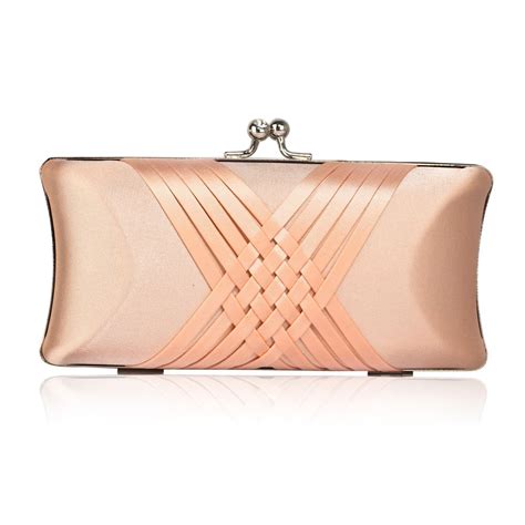 Wholesale Nude Satin Evening Clutch Bag