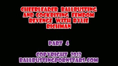 Rylie Richman Painful Femdom Cock Biting And Ball Biting Cheerleader Ballbusting Part MP