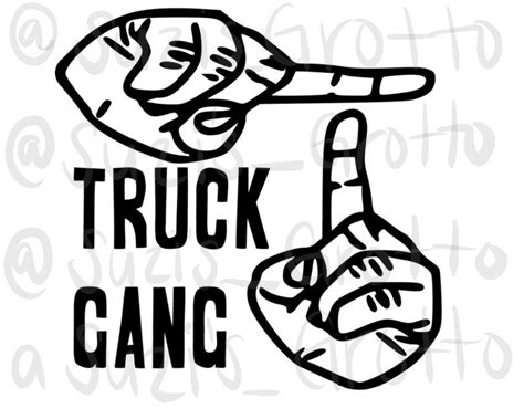 Truck Gang Decal Etsy
