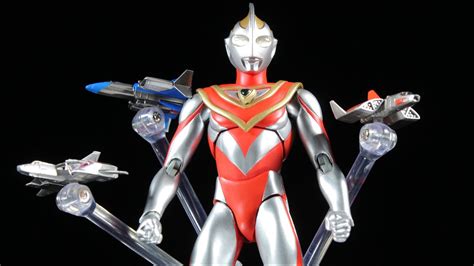 Ultra Act Ultraman Gaia And Xig Fighter Set Review Youtube