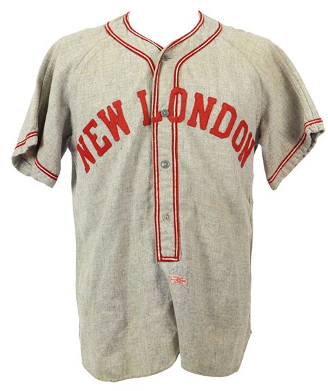 Lot Detail 1940s Circa New London Game Worn Flannel Baseball Jersey