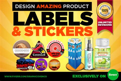 Design Amazing Product Labels Stickers Mockup Within 24hrs By