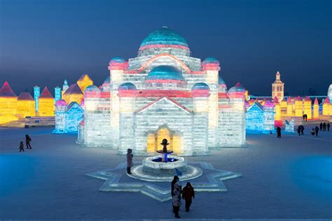 Frozen Towers And Palaces Stun Visitors At Harbin Ice Festival