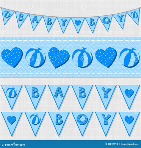 Baby Boy Bunting Stock Illustrations 417 Baby Boy Bunting Stock