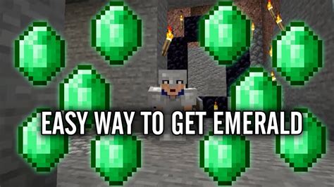 Minecraft Easy Way To Get Emerald Youtube