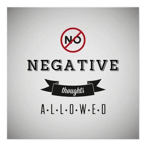 No Negative Thoughts Allowed Poster In 2021 Design Your
