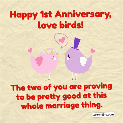 First Anniversary Wishes For A Husband Wife Or Couple