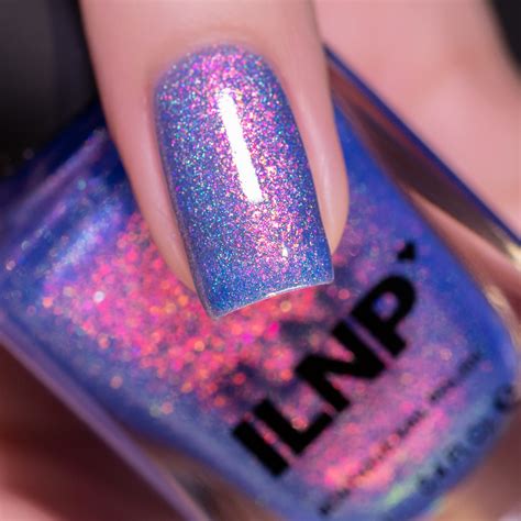 Ilnp Pool Party Vivid Iridescent Blue Holographic Jelly Nail Polish