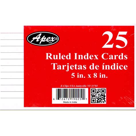 Index card holder securely holds up to 300 index cards. 72 Units of Index cards, 5x8, 25 pk. white, ruled - at - alltimetrading.com