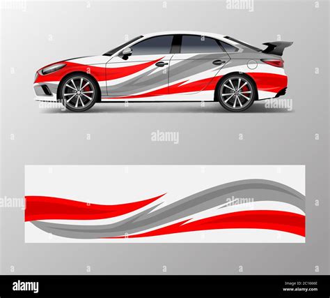 Modern Stripe For Racing Car Wrap Sticker And Decal Design Vector