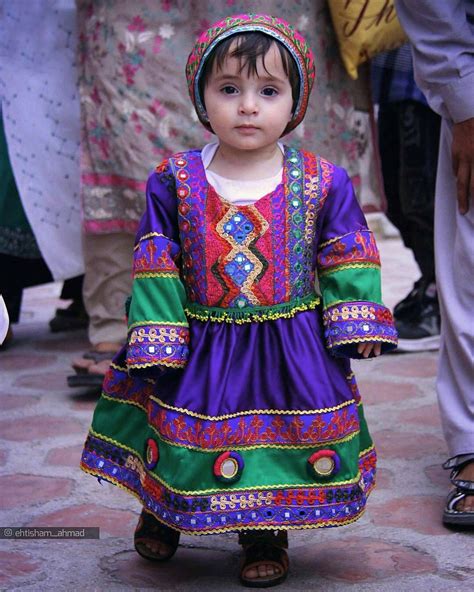 Pakistan Pakhtoon Girl In Her Traditional Dress Afghan Clothes