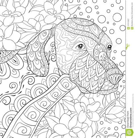 You can use our you can easily save each image as it is done and have them saved into a file for easy access and display. Adult Coloring Page A Cute Dog On The Floral Background ...