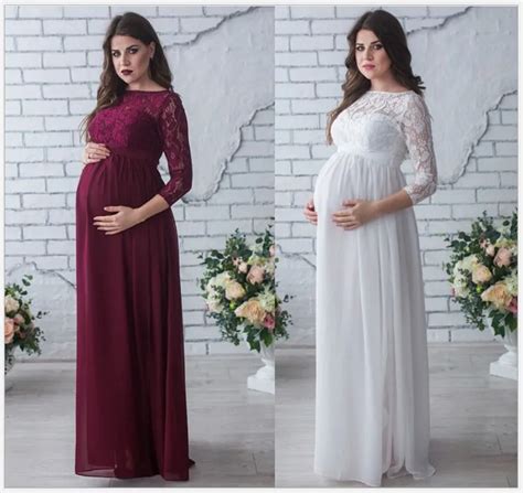 envsoll maternity dress pregnancy clothes elegant vestidos pregnant women lace formal evening