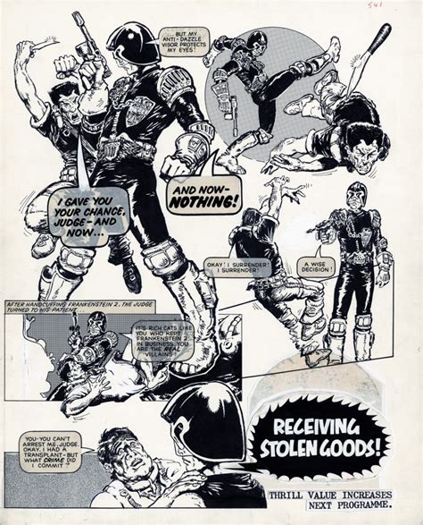 Art For First Published “judge Dredd” Story In Upcoming Auction