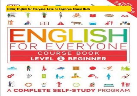 Mobi English For Everyone Level 1 Beginner Course Book