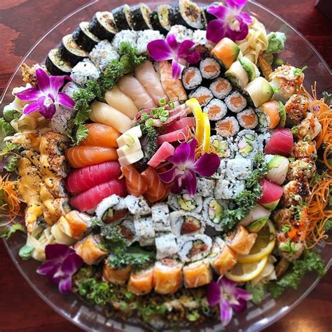 have your large order of sushi on a party platter at maki sushi bar and grill sushi bar maki