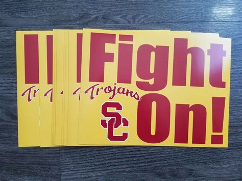 Lot Of 5 Usc Trojans Football Fight On Posters Ebay