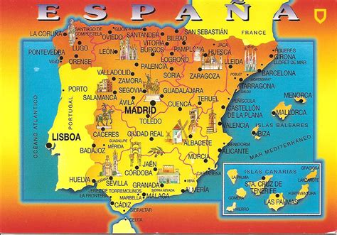 How to get to spain. MY POSTCARD-PAGE: SPAIN ~Map~