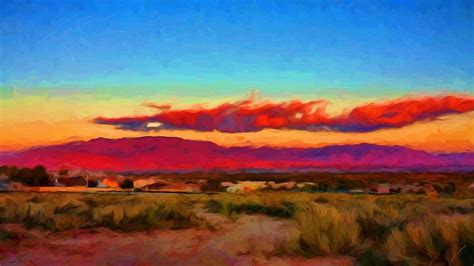 Albuquerque Sunset Painting By Jim Buchanan Pixels