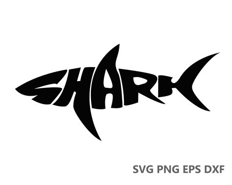 Shark Svg Cutting Files Eps Dxf Png Cricut Silhouette Wall Etsy