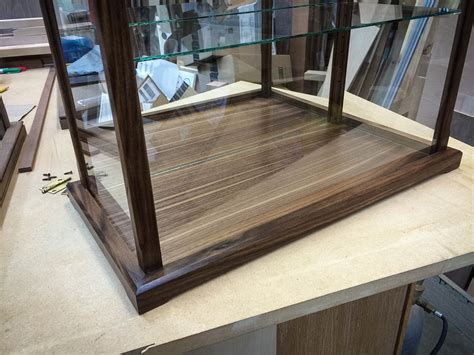 Handmade American Walnut Display Case For Collectibles Chameleon
