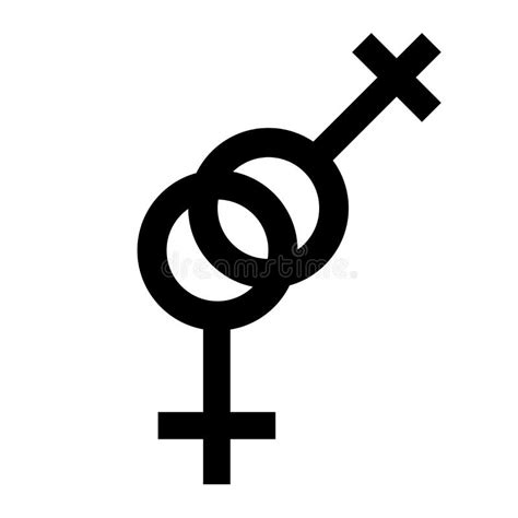 Sex Lesbian Black Symbol Gender Woman Symbol Female Abstract Symbol