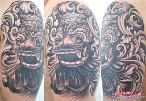 Bali Barong Mask Tattoo Freehand Tattoo Tattoo Ideen Projekte Buddha